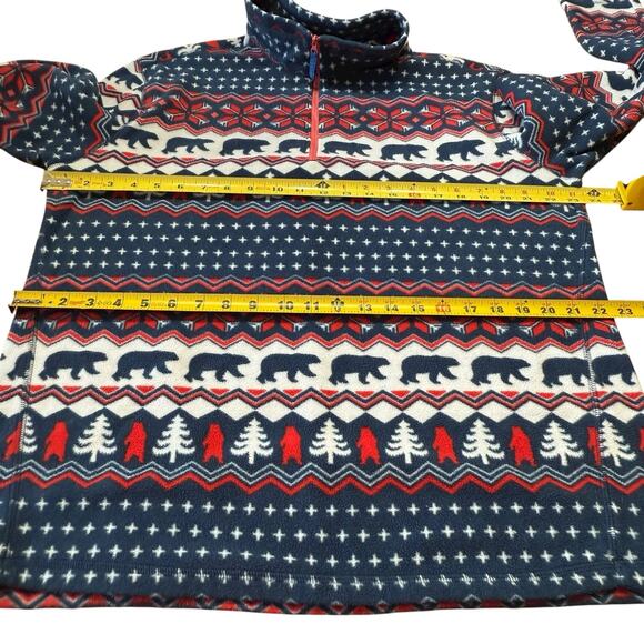 Chubbies 1/4 Zip Mens Large Bearly Wild Retro Print Fleece Sweater Pullover - Picture 5 of 7